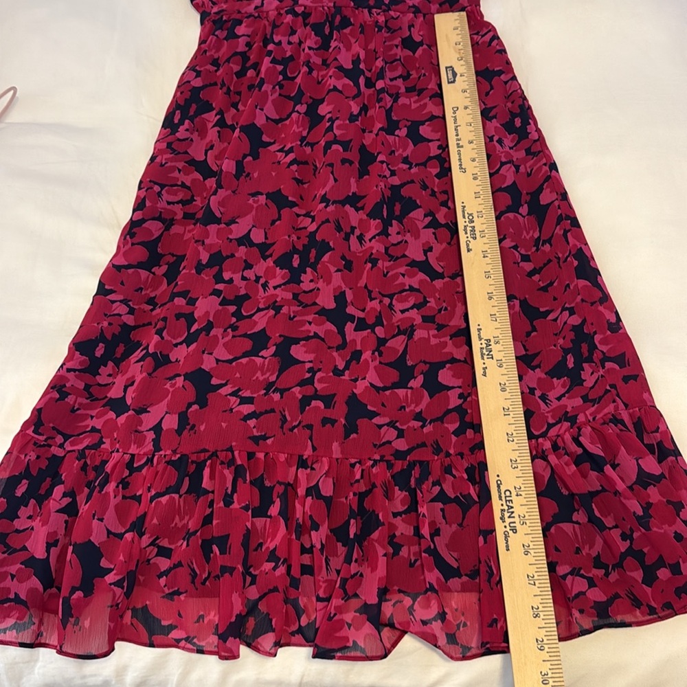 J. Crew Factory Red and Black Ruffled Sheath Dress - Picture 11 of 11